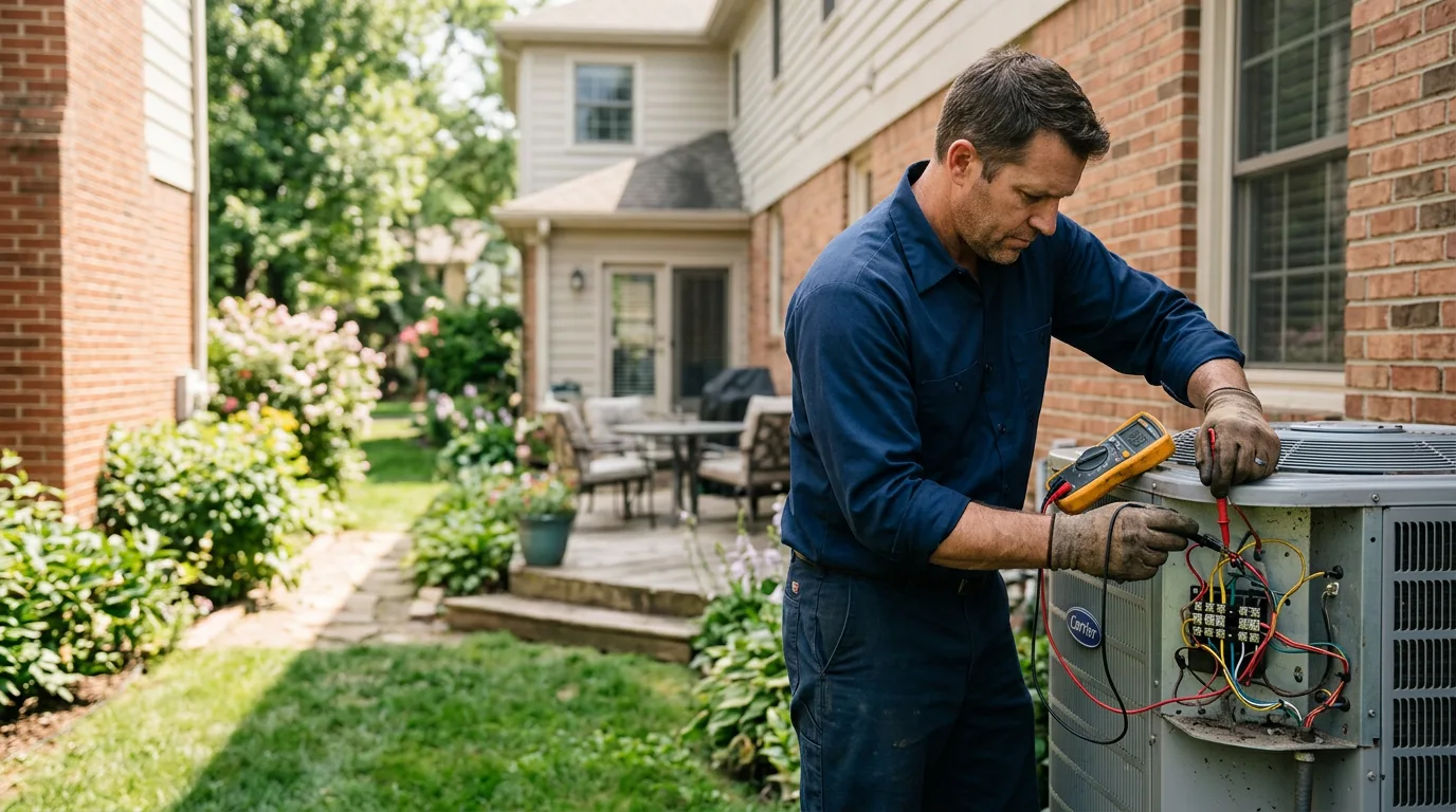 HVAC technician working near Plymouth, WI